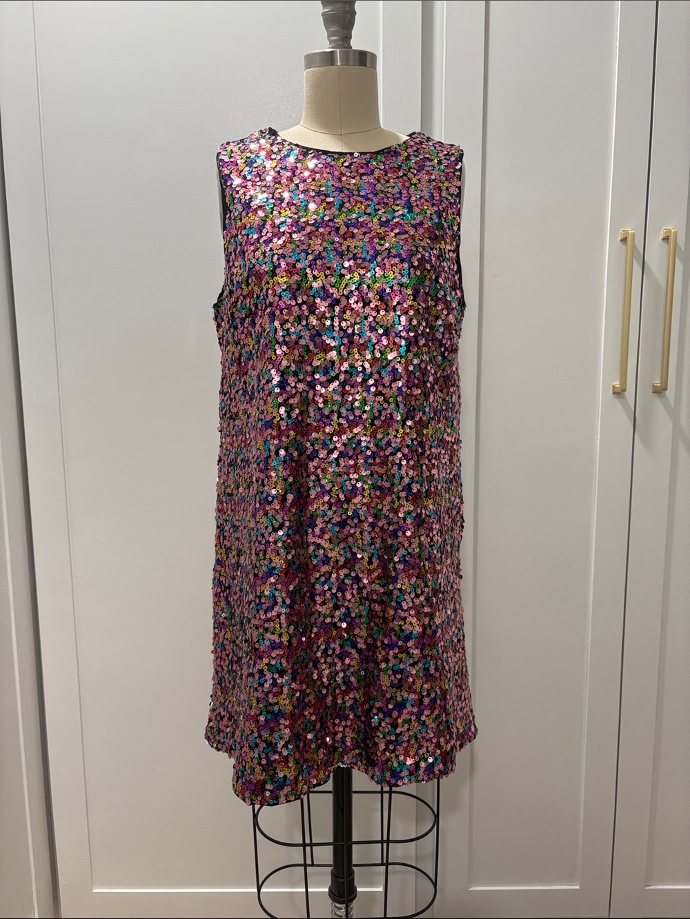 TCEC Girls/women’s Multicolor Sequin Shift Dress